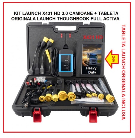 Original Launch HD3.0 X431 V+ PRO4 Heavy Duty Truck Diagnostic Adapter (Tiruri, Camioane), model NOU - Img 6