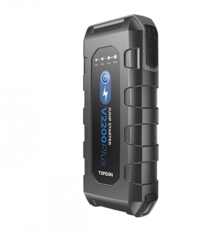 Robot portabil pentru pornirea masinii, Starter auto portabil cu functie de testare Topdon V2200Plus, 16000 mAh, 3.7V, 59.2Wh, recomandat pentru motoare benzina si diesel - Img 3