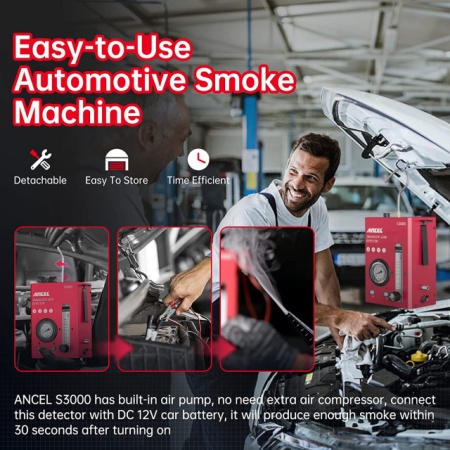 Tester auto Ancel Smoke Generator S3000 S2000 S1000 Detectie scurgere fum turisme si camioane - Img 4