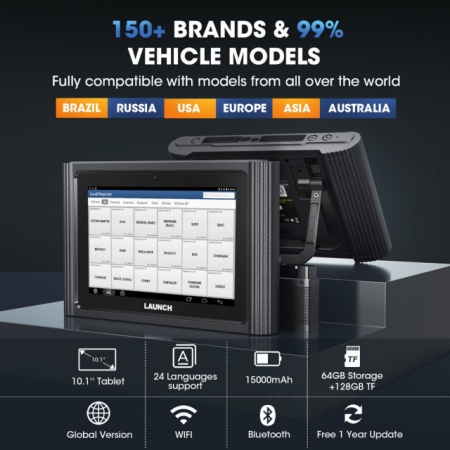 Tester auto profesional Launch original X431 PADIII / PAD III / PAD 3 V2.0 Instrument complet de diagnosticare, codificare și programare - 2 ani update - Img 4