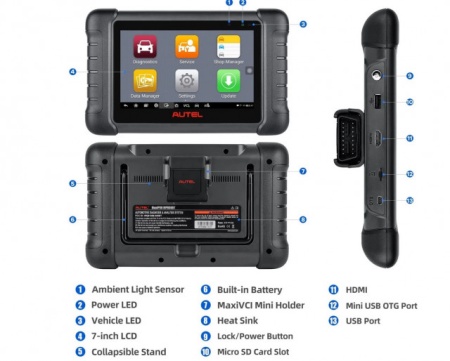 Autel MaxiPRO MP808BT/MP808BT PRO Tester Diagnoza auto Profesional Bluetooth original - Update ONLINE 2 ANI - Img 4