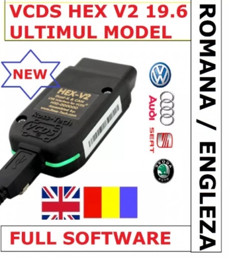 Kit Vag Com VCDS HEX Unlimited 25.3X Engleza/Romana Kit + laptop activat 2026 - Img 5