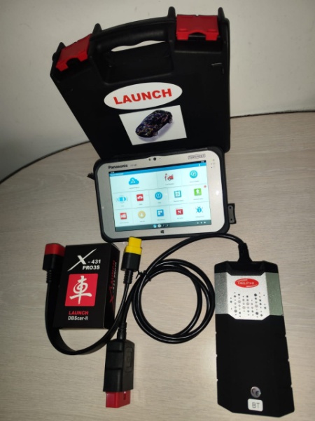 NOU !!! Tester Auto Turisme+ Camioane Launch/Delphi Bluetooth DUAL-BOOT (Optiune) + Tableta PANASONIC Touchscreen FZM1, 4/128GB SSD, Intel I5 Generatia 5.01, Antisoc, Rezistenta la Praf, Ploaie - Img 4