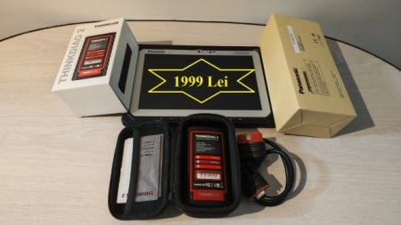 Promotie ! Kit Tester Diagnoza Auto Multimarca Launch X43X-Diag + Tableta 4G Panasonic 8/256 Gb Ecran Touchscreen 10.1 Inch, 47 Functii Speciale Active, CAN FD, OBFCM, Limba ROMANA