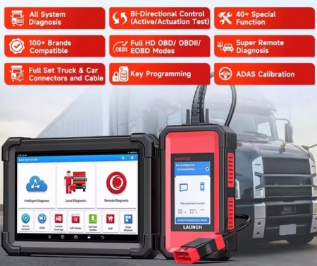 Scanner Launch X431 V+ PRO4 tester auto universal Turisme, Camioane, Autobuze, Utilaje HD 3.0 Wifi/Bluetooth Model NOU Obfcm activ - Img 10