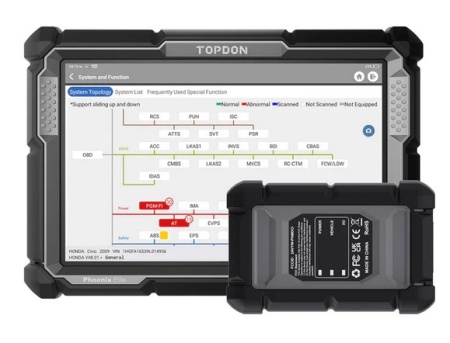 TOPDON Phoenix Elite tableta 4/64Gb, 10.1 inch, Tester Auto Profesional Wireless, Codare Online, ADAS, multiple servicii de resetare, Doip + CanFD, Update gratuit 2 ani - Img 3