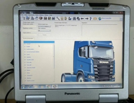 KIT Tester auto camioane Scania + Laptop Panasonic Refurbished, totul instalat VCI 3 v2.59/2.62XX - Img 3