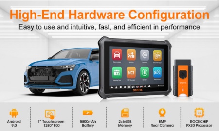Otofix D1 Lite Autel Tester Auto Multimarca Profesional Bluetooth Wireless, Upgrade pentru MaxiCOM MK808BT MK808 MaxiCheck MX808, acum si in limba Romana - Img 2