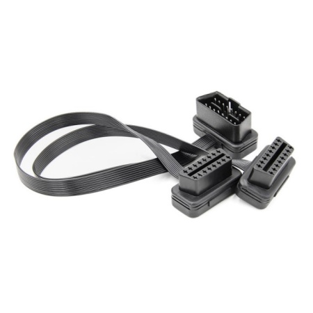 Prelungitor Cablu, Adaptor Auto 2 in 1 la OBD2 16 Pin, 30cm, 2 mufe mama, 1 mufa tata - Img 3