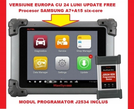 PROMOTIE 3 ANI ONLINE !! New AUTEL MaxiSYS Pro MS908S Versiune Europa 2/64Gb Tester Auto Universal cu WI-FI Original 100%, Tableta 9.7 inch LED, 25+ Servicii Speciale Avansate Service Auto Multimarca - Img 2