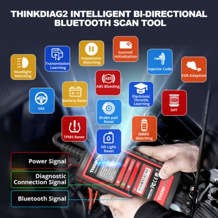 PROMOTIE Noua Interfata Thinkcar ThinkDiag2 TOATE mărcile de mașini incluse, OBFCM, Canfd Activ, Codare ECU, 12 luni Update online - Img 8