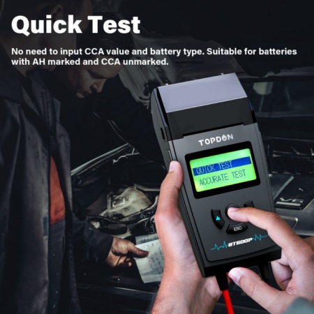 Tester AUTO baterii Topdon BT500P cu imprimanta incorporata , 12-24V, model profesional - Img 5