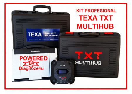 Tester Profesional MAȘINII DE CONSTRUCTII TEXA | TXT MULTIHUB | LAPTOP PANASONIC