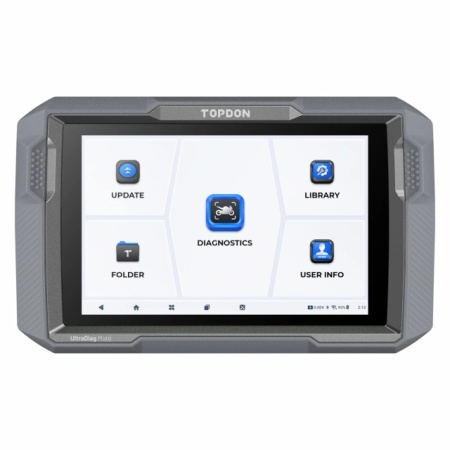 Topdon UltraDiag Moto – Scanner de Diagnoză Profesională pentru Motociclete, tableta antisoc 8 inch, suport bidirectional, functii de resetare, transmisie date wireless, kit conectori inclusi in pret - Img 3