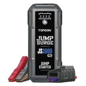 Robot portabil pentru pornirea masinii, Starter auto portabil TOPDON JS2000 PRO 16000mAh, 2500A, recomandat pentru motoare benzina si diesel