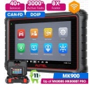 Tester auto profesional Autel MaxiCOM MK900 (conexiune cu cablu OBD2) Instrument de diagnosticare service auto multimarca, Suporta DoIP/CAN FD și funcții de testare a bateriei