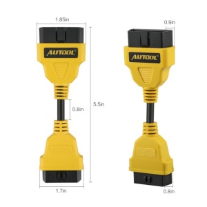 Cablu adaptor prelungitor OBD2 mama tata / tester auto pentru Launch X431 IDIAG/Easydiag/Pro/Pro3/V/GOLO/Mdiag/ELM327 Original AUTOOL 14CM - Img 2