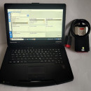 Kit Tester Auto Profesional Multimarca Turisme & Camioane in limba Romana cu Laptop militar Panasonic Cf54, bluetooth 5.0, full activat diagnoza, programari, functii speciale
