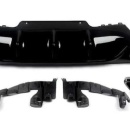 Difuzor Bara Spate AMG cu Ornamente Evacuare Mercedes E-Class W213 (2016-2020) Versiune Standard, Design negru, Inox, Best Quality