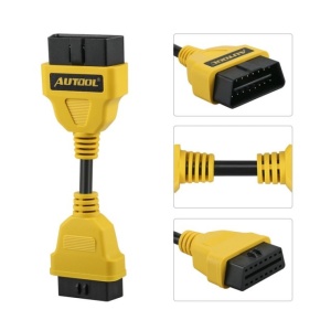 Cablu adaptor prelungitor OBD2 mama tata / tester auto pentru Launch X431 IDIAG/Easydiag/Pro/Pro3/V/GOLO/Mdiag/ELM327 Original AUTOOL 14CM - Img 4