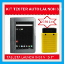 Kit Tester Auto Launch X431 cu Tableta originala V 10.1' Interfata Easydiag 3.0 versiune service auto