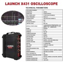 Osciloscop LAUNCH X431 02-2 Model 100% Original 4 Canale 100MHZ, total compatibil cu gama de aparate X-431, 23 Masuratori Distincte Active