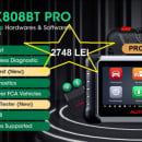 Autel MaxiCOM MK808BT PRO: Tester auto profesional bidirecțional pentru toate sistemele, Android 11, WiFi 2.4G și 5G, Upgrade la MX808S MK808S MK808BT MK808Z, peste 28 functii speciale, Suporta BT506 MV108S, FCA, Limba Romana