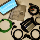 STAR COMPACT C4 SD Connect Pro + Laptop I5 Tester auto profesional Service Mercedes in Limba Romana up-date la zi, turisme, autoutilitare, camioane 12/24V