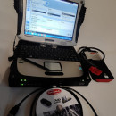 Kit Tester Auto Profesional Turisme & Camioane in limba Romana cu Laptop/Tableta Panasonic CF19 Thoughbook, bluetooth 5.0, full activat si gata de utilizare 12/24V