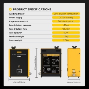 Promotie Tester auto Autool SDT50 Detectie scurgere fum turisme si camioane, aparat de diagnosticare prin utilizarea fumului - Img 12