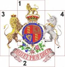 BB0022 UK ROYAL COAT OF ARMS multipart