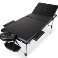 Pat masaj portabil 3 sectiuni aluminiu TITAN NEGRU