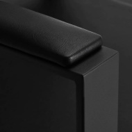 Scaun coafor profesional Korandi ELITE Black cu pompă hidraulică și bază metalică cromată
