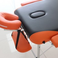 Pat masaj portabil 3 sectiuni aluminiu - TITAN - Portocaliu cu Negru - Img 3