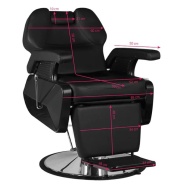 Scaun barber profesional hidraulic MASTER cu spătar reglabil pentru barber shop și frizerie profesională