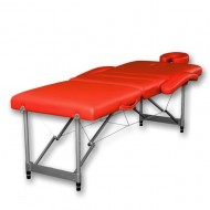 Masă de masaj profesională pliabilă din aluminiu, 4 secțiuni, portabilă pentru fizioterapie și SPA