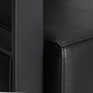Scaun coafor profesional Korandi ELITE Black cu pompă hidraulică și bază metalică cromată