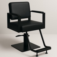 Scaun coafor profesional ELITE Black cu pompă hidraulică
