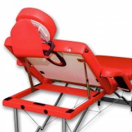 Masă de masaj profesională pliabilă din aluminiu, 4 secțiuni, portabilă pentru fizioterapie și SPA