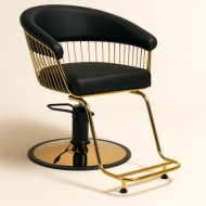 Scaun coafor Luxor black gold pompa hidraulica ,suport de picioare