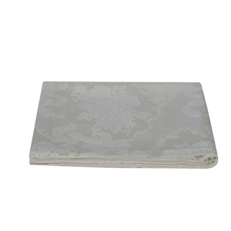 Fata de masa Damasc Florar Alb 150x150cm