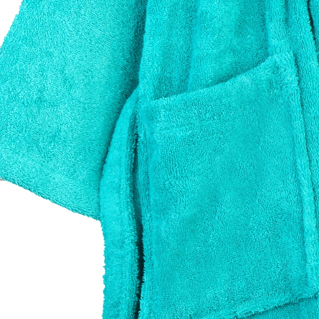 Halat de Baie Turcoaz Pufos (Marime Halate: L/XL) - 2 | YEO