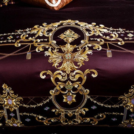 Lenjerie Luxury Exquisite Gold Royal Brodata - Img 6