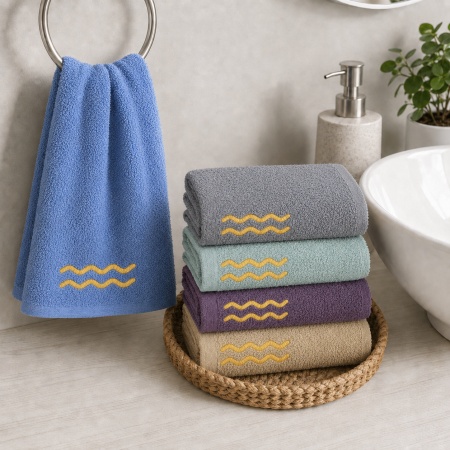 Set 5 prosoape de mâini și bucătărie cu broderie Varsator 30 × 50 cm, 400 g/m² - Img 2