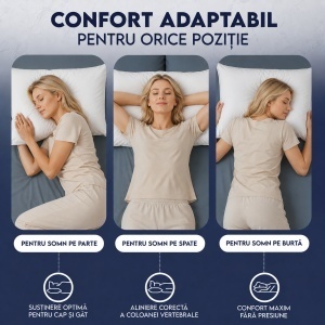 Pernă Hotel Collection Bedding – Set 2 bucăți, 50x60x10 cm - Img 8
