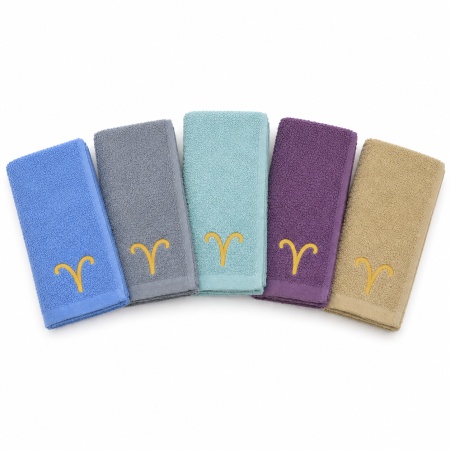 Set 5 prosoape de mâini și bucătărie cu broderie Berbec 30 × 50 cm, 400 g/m² - Img 5