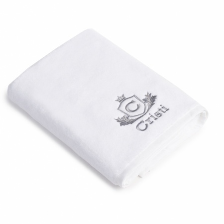 Set 2 Prosoape baie Brodate Alb cu broderie Mov, Royal Home, bumbac 100% - Img 2