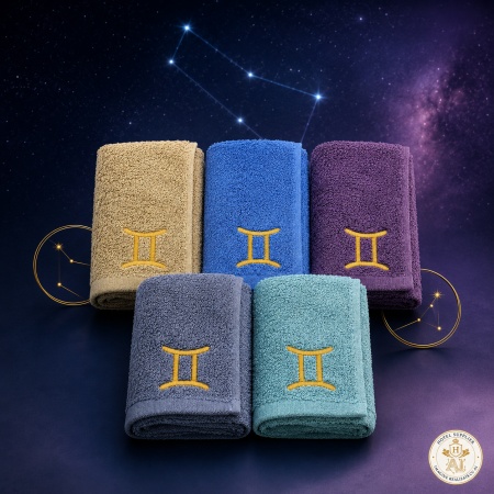 Set 5 prosoape de mâini și bucătărie cu broderie Gemeni 30 × 50 cm, 400 g/m² - Img 5