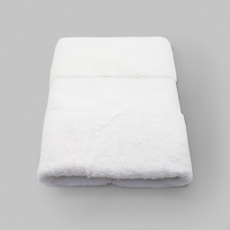 Prosop baie pentru brodat, Bumbac 100%, alb, 50x90cm - 700g/mp - Img 3