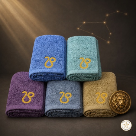 Set 5 prosoape de mâini și bucătărie cu broderie Leu 30 × 50 cm, 400 g/m² - Img 4